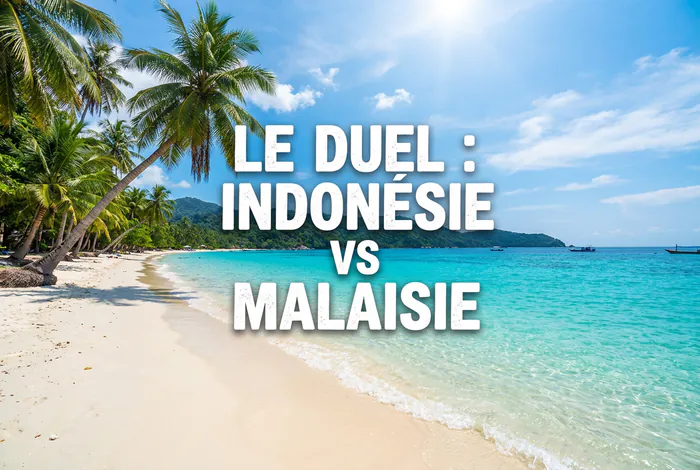 Indonésie ou Malaisie : Le guide complet 2026 - Indonésie ou Malaisie : 7 critères pour choisir - Où partir en 2026 ? Indonésie ou Malaisie Miniature comparative pour un voyage en Indonésie ou en Malaisie.